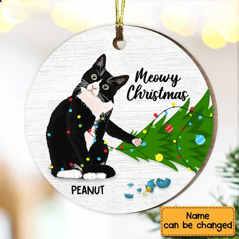 Personalized Tuxedo Cat Christmas Ornament  The Next Custom Gift