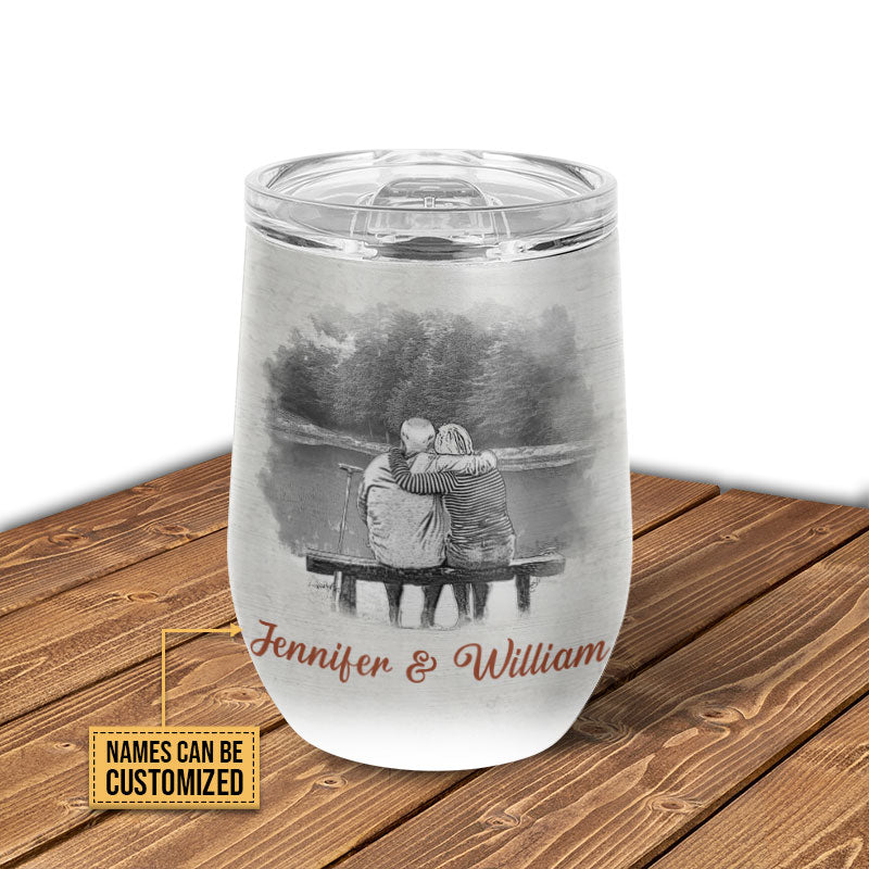 Personalized Family Couple When We Get To The End Custom Wine Tumbler