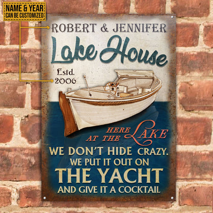 Personalized Yacht Lake House Crazy Customized Classic Metal Signs