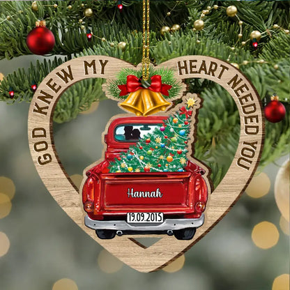 Personalized couple red truck Christmas ornament shape ornament The Next Custom Gift