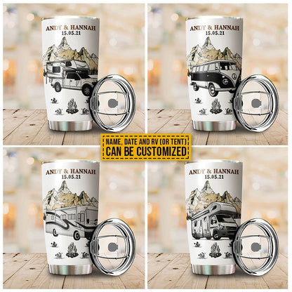 Personalized Camping Adventure Begins Customized Tumbler