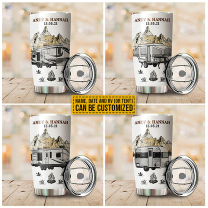 Personalized Camping Adventure Begins Customized Tumbler