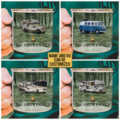 Personalized Camping And Into The Forest We Go Customized Campfire Mug