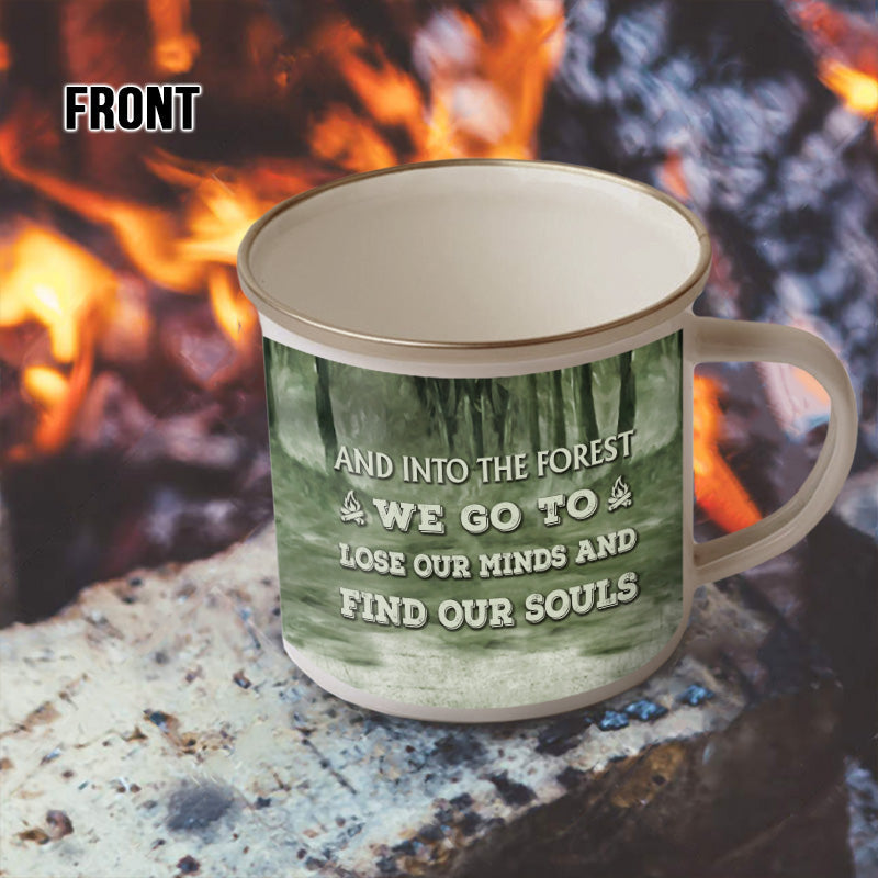 Personalized Camping And Into The Forest We Go Customized Campfire Mug