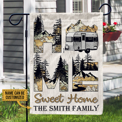 Personalized Camping Home Sweet Home Customized Flag
