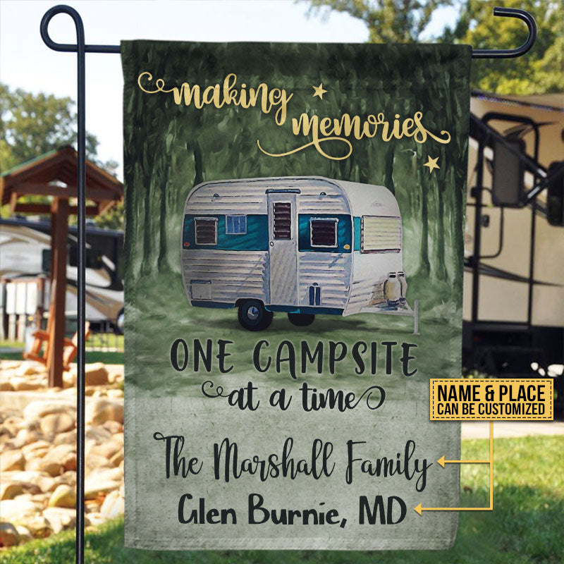Personalized Camping Making Memories One Campsite Customized Flag