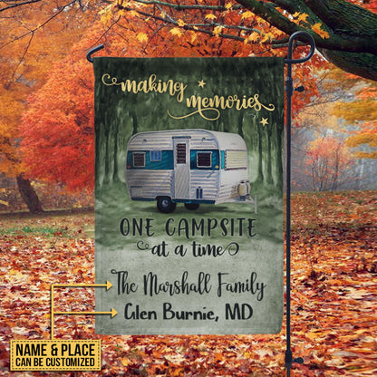 Personalized Camping Making Memories One Campsite Customized Flag