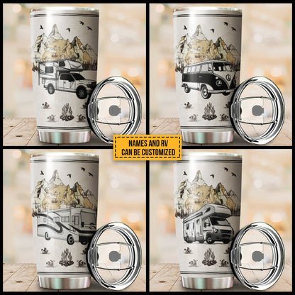 Personalized Camping Map Because Murder Custom Tumbler