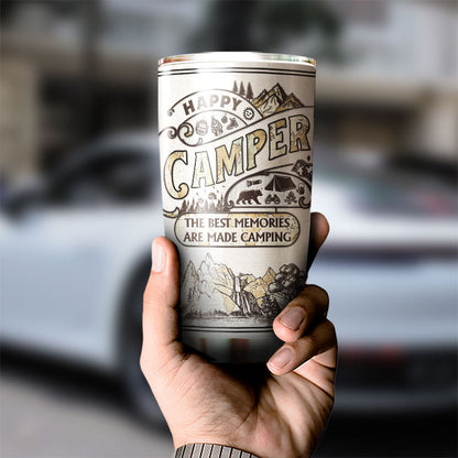 Personalized Camping Map Best Memories Custom Tumbler