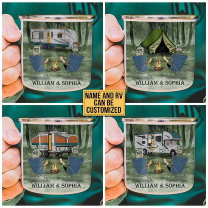 Personalized Camping Partners For Life Customized Campfire Mug