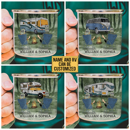 Personalized Camping Partners For Life Customized Campfire Mug