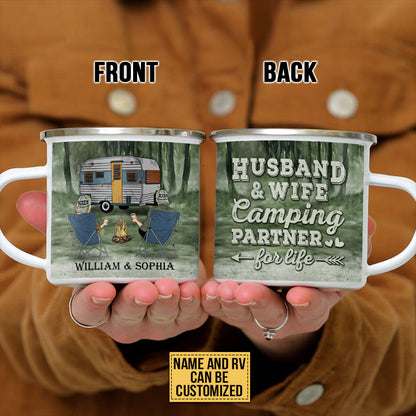 Personalized Camping Partners For Life Customized Campfire Mug