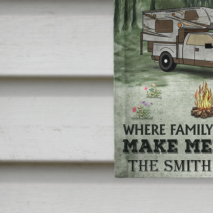 Personalized Camping Welcome To Our Campsite Custom RV Customized Flag