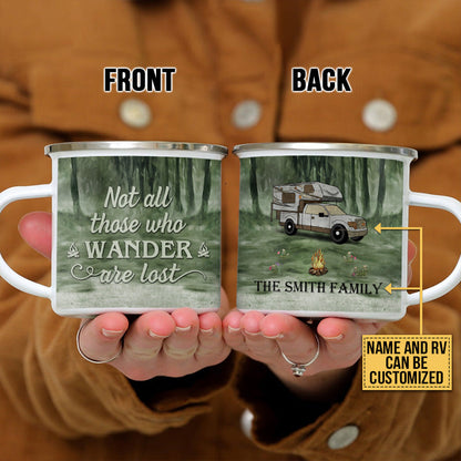 Personalized Camping Who Wander Are Lost Customized Campfire Mug