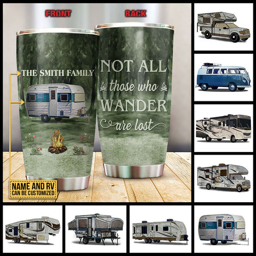 Personalized Camping Who Wander Are Lost Customized Tumbler