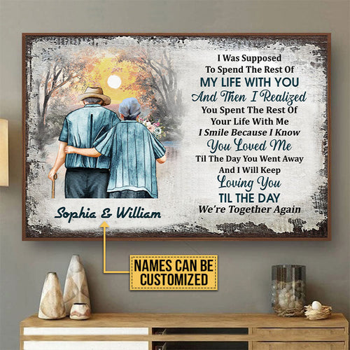 Personalized Family Old Couple The Rest Of My Life Custom Poster