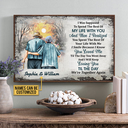 Personalized Family Old Couple The Rest Of My Life Custom Poster