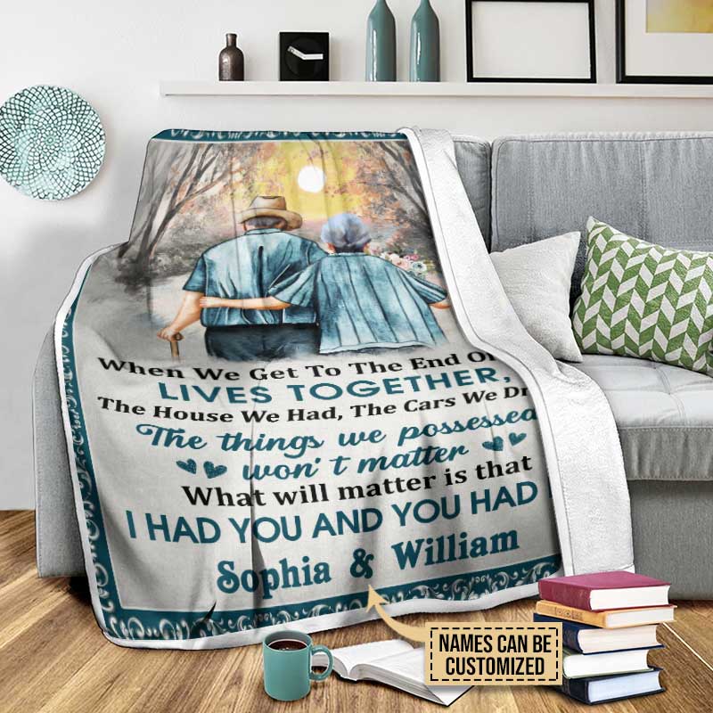 Personalized Family Old Couple When We Get Customized Fleece Blanket