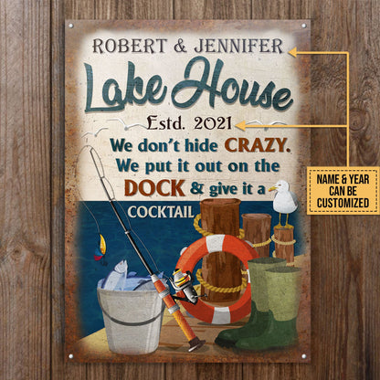 Personalized Fishing Lake Crazy Customized Classic Metal Signs