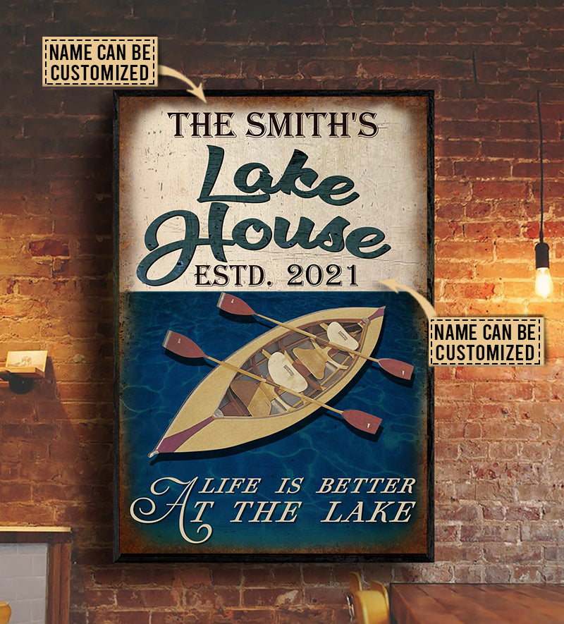 Personalized Kayaking Lake House Life Is Better Customized Poster