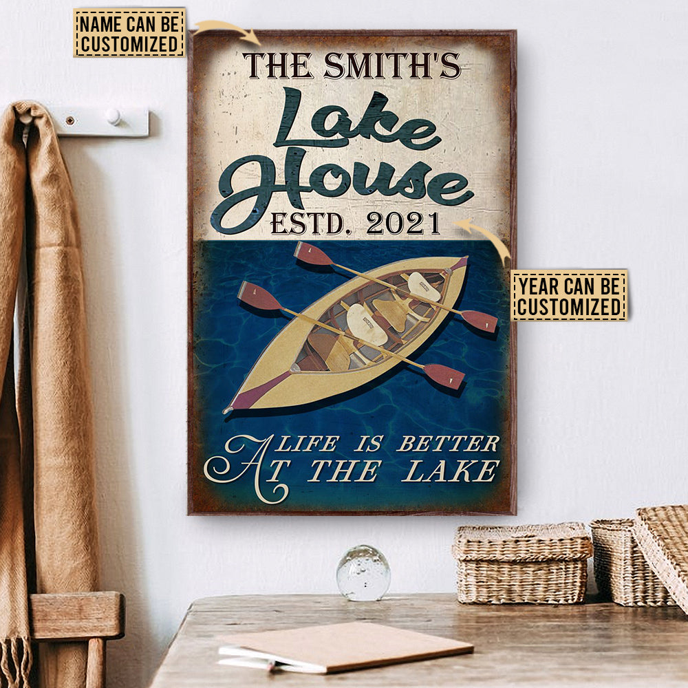Personalized Kayaking Lake House Life Is Better Customized Poster