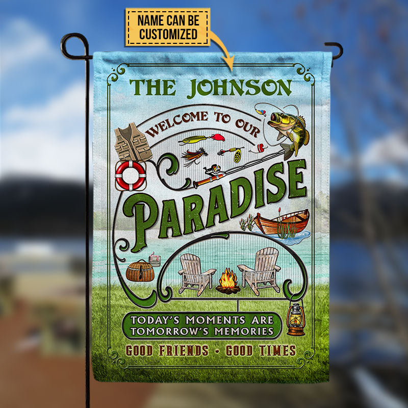 Personalized Lake Paradise Tomorrow's Memories Custom Flag