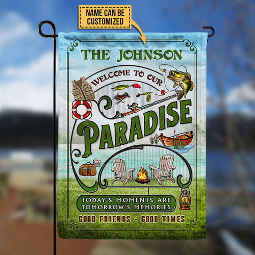 Personalized Lake Paradise Tomorrow's Memories Custom Flag
