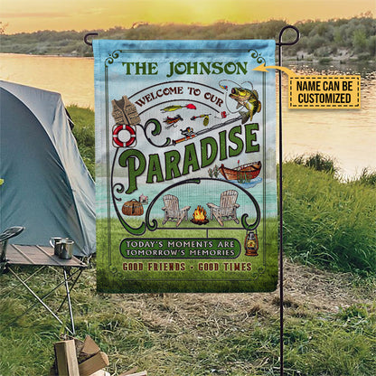 Personalized Lake Paradise Tomorrow's Memories Custom Flag