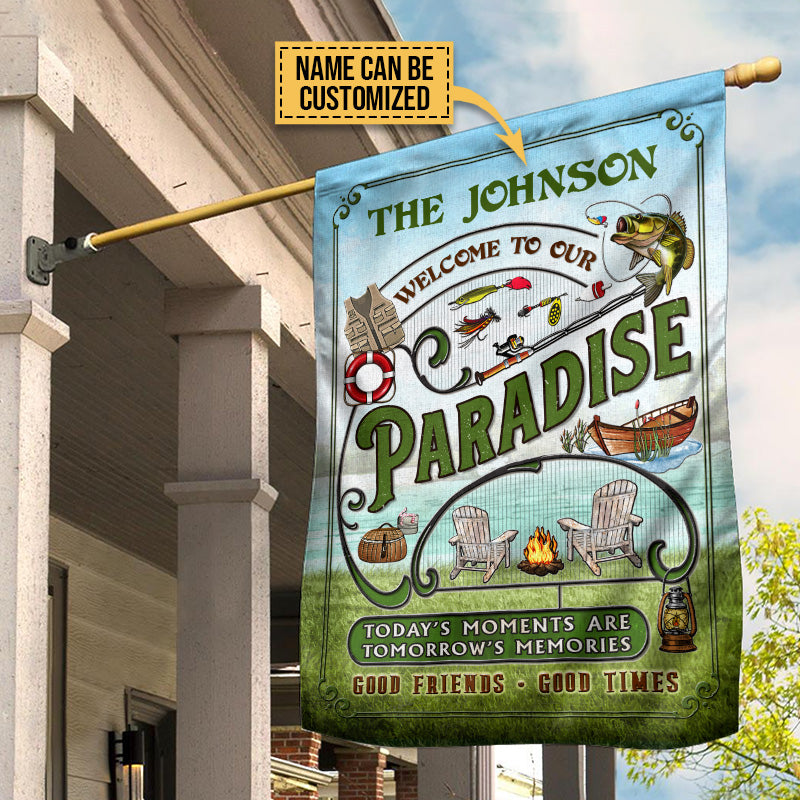 Personalized Lake Paradise Tomorrow's Memories Custom Flag