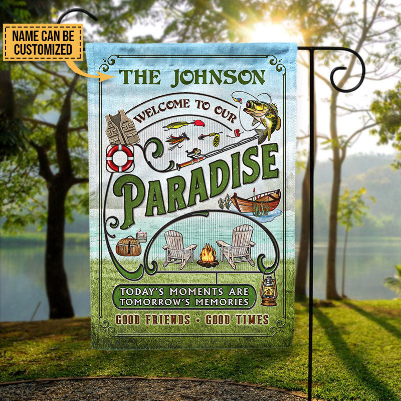 Personalized Lake Paradise Tomorrow's Memories Custom Flag