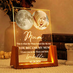 Moon Phase Custom Photo The Moon The Day You Became My Mom - Personalized Night Light