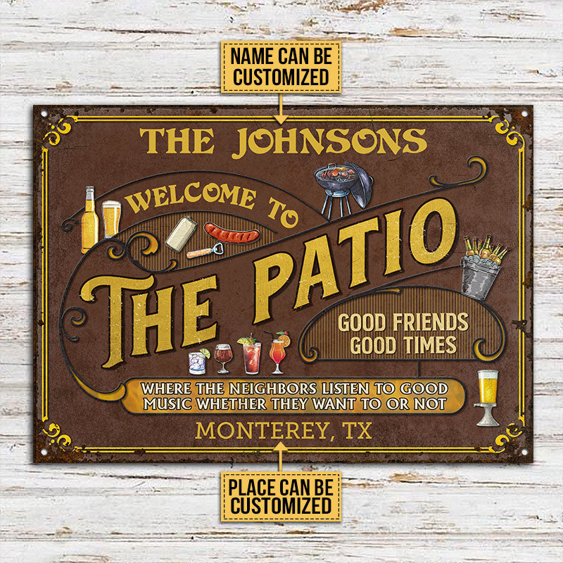 Personalized Patio Grilling Listen To The Good Music Customized Classic Metal Signs