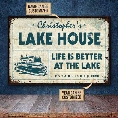 Personalized Pontoon Lake House Life Is Better Customized Poster