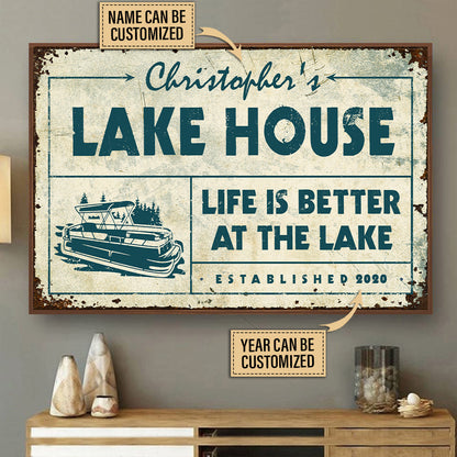 Personalized Pontoon Lake House Life Is Better Customized Poster