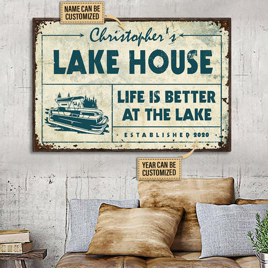 Personalized Pontoon Lake House Life Is Better Customized Poster