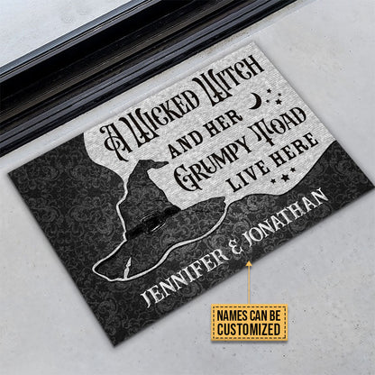 Personalized Wicked Witch Grumpy Toad Live Here Customized Doormat
