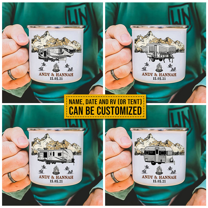 Personalized Camping Adventure Begins Customized Campfire Mug