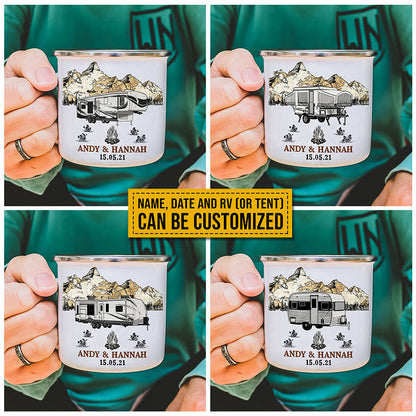 Personalized Camping Adventure Begins Customized Campfire Mug