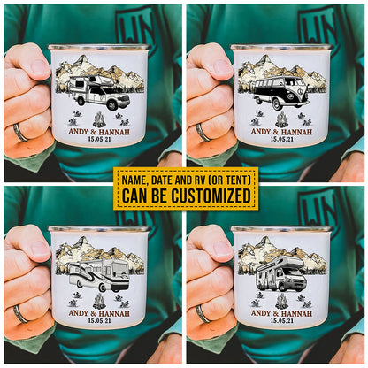 Personalized Camping Adventure Begins Customized Campfire Mug