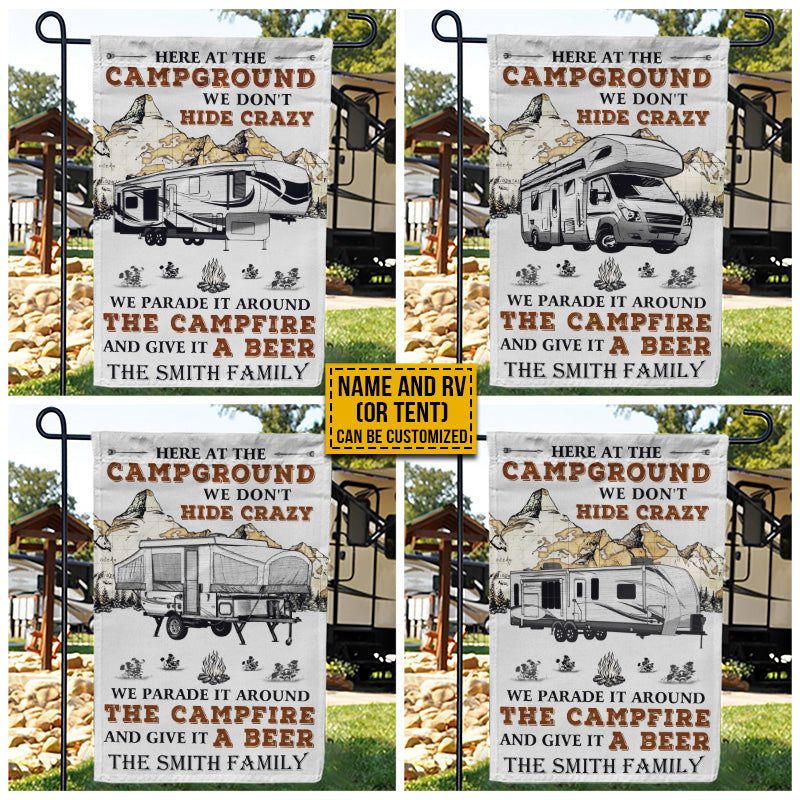 Personalized Camping Don't Hide Crazy Customized Flag