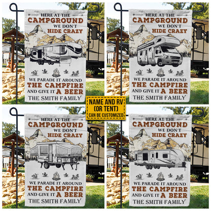 Personalized Camping Don't Hide Crazy Customized Flag