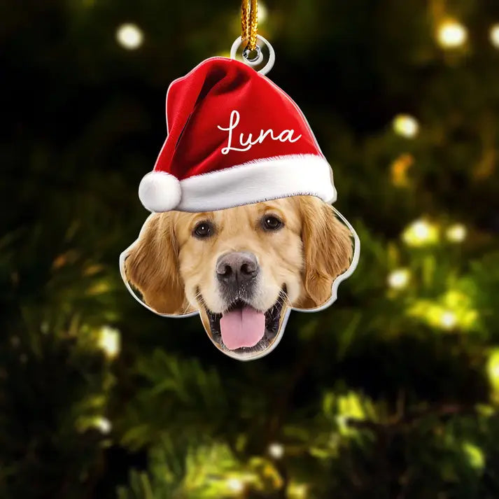 Pet Funny Christmas Face - Personalized Pet Photo Ornament Ornament The Next Custom Gift