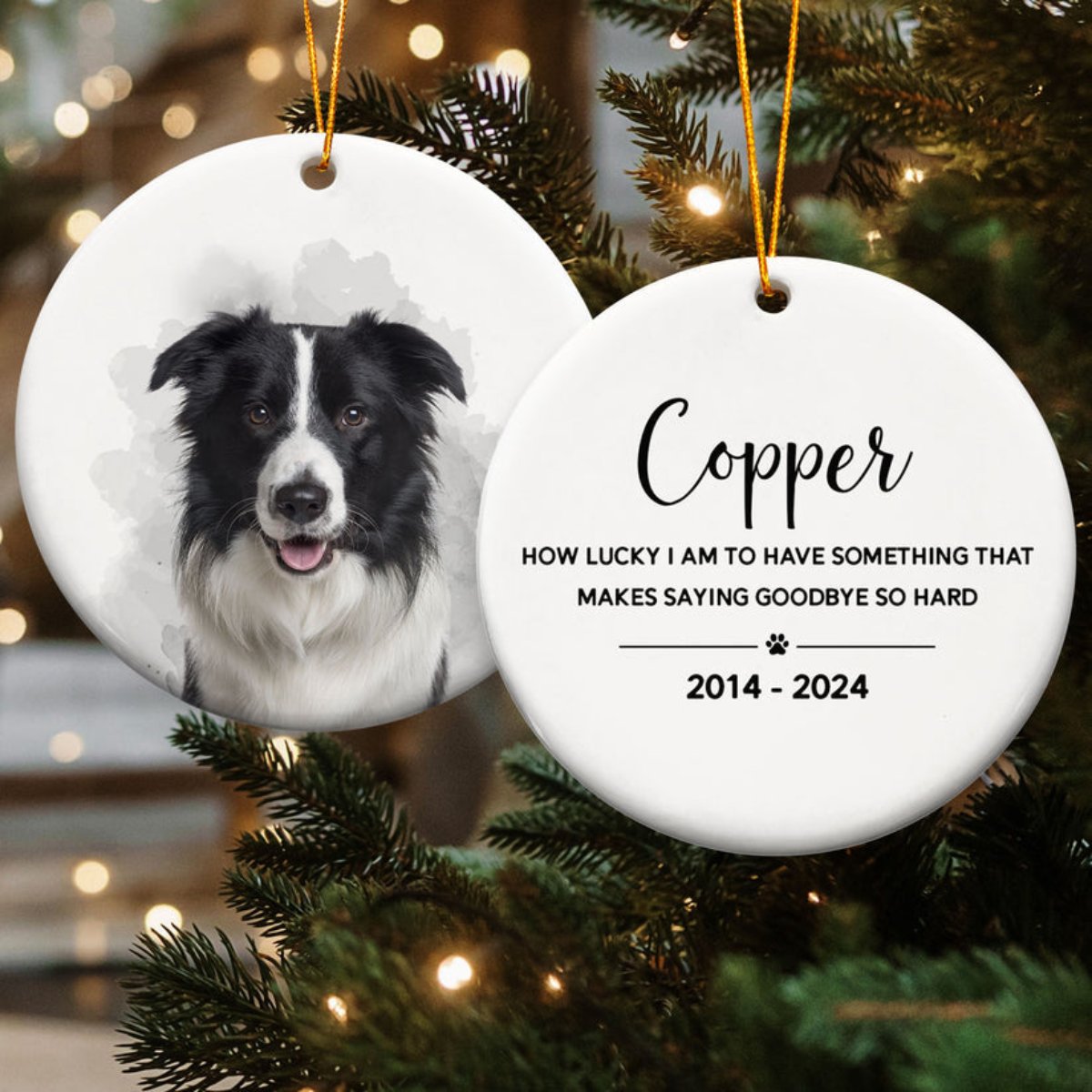 Pet Loss Custom Photo - Personalized Acrylic Photo Ornament