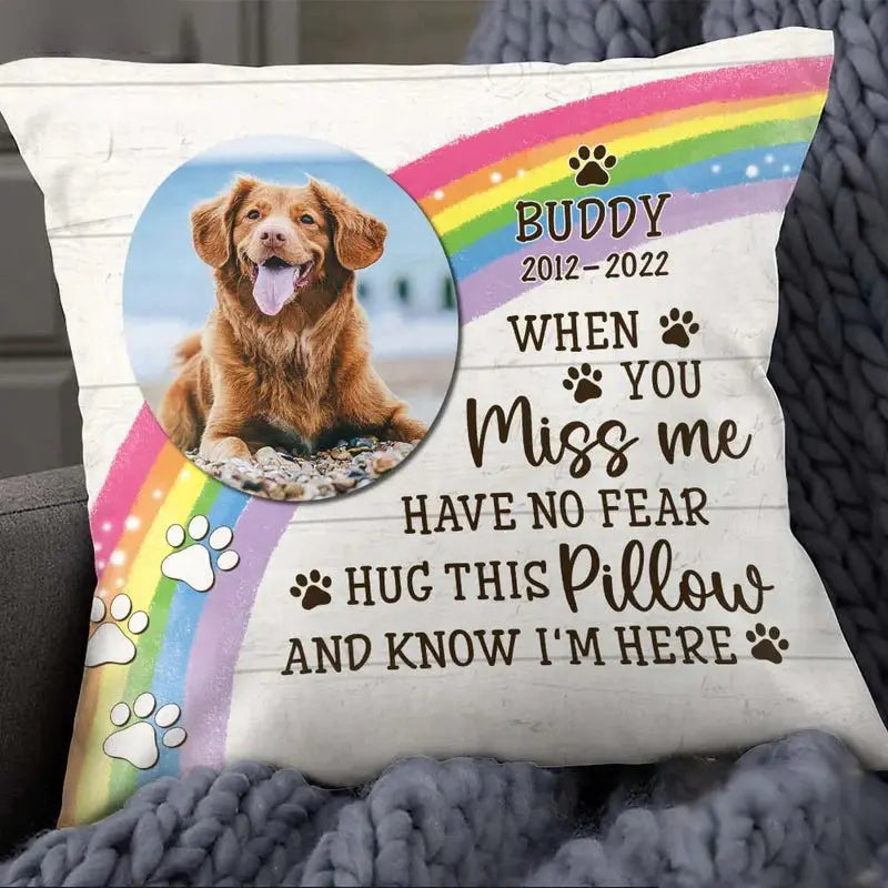 Pet Lover - Gift For Loss Beloved Pet Hug - Personalized Pillow