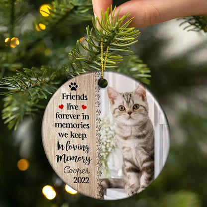 Pet Lover - No Longer By Our Side But Forever In Our Hearts - Circle Ornament(NV) ornament The Next Custom Gift