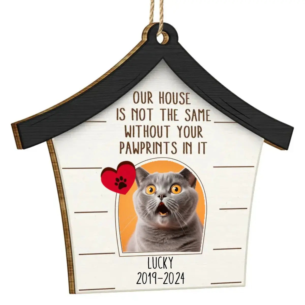 Pet Lover - Our House Is Not The Same Without Your Pawprints - Circle Ornament(BU) ornament The Next Custom Gift