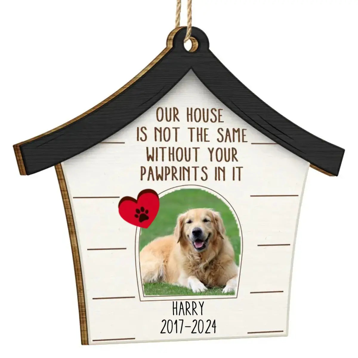 Pet Lover - Our House Is Not The Same Without Your Pawprints - Circle Ornament(BU) ornament The Next Custom Gift