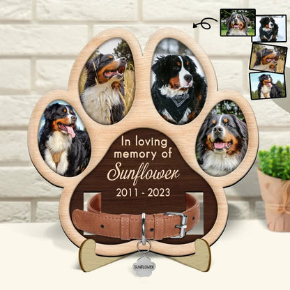 Pet Lover - Paw Shape In Loving Memory - Couple Personalized Frame Light Box The Next Custom Gift