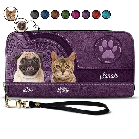 Pet Lovers - Aesthetic Pattern - Personalized Leather Long Wallet Wallet The Next Custom Gift