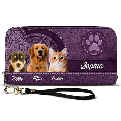 Pet Lovers - Aesthetic Pattern - Personalized Leather Long Wallet Wallet The Next Custom Gift